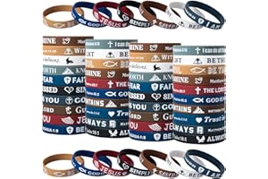 IDREAMBAND Bible Verse Bracelets – 80 Pcs Silicone Bracelets Bulk Jesus Bracelets – Cute Christian Bracelet Colored Wristbands – Comfortable and Lightweight – Perfect Religious Gifts for Men, Women