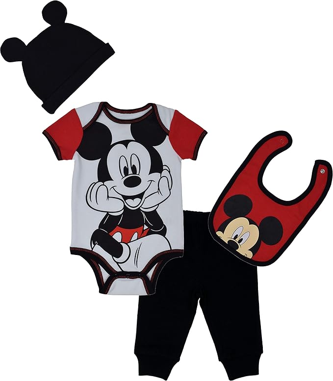 Disney Mickey Mouse - Conjunto de traje de bebé para niños - Blanco - 3-6 meses: Amazon.es: Ropa y accesorios