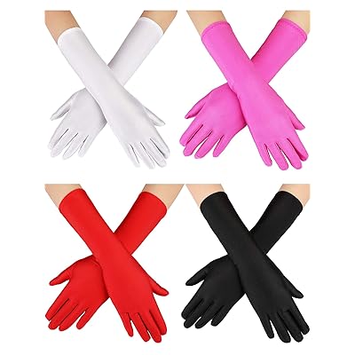 4 Pairs Princess Gloves Long Satin Gloves Assorted Nigeria | Ubuy