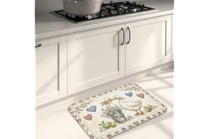 Vintage Geese Kitchen Mats for Floor, Rustic Farmhouse Soft Mats, Spring Cushioned Comfort Washable Decor Rugs for Kitchen Si