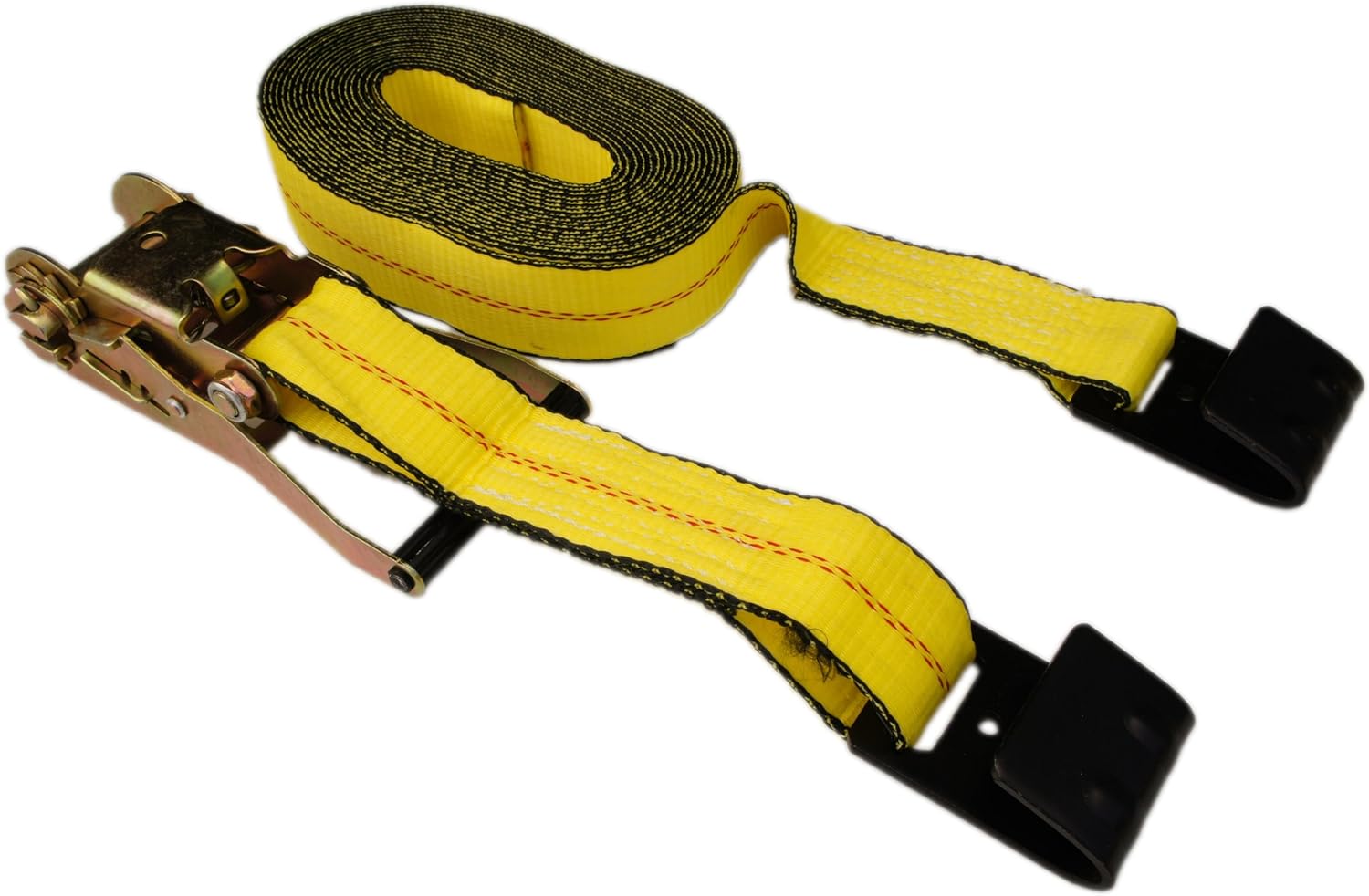 2" x 30' Flat Hook Ratchet Straps f Flatbed Truck Trailer (10 Pack
