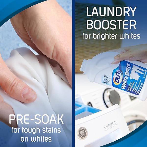OUT WHITE BRITE LAUNDRY WHITENER BLEACH ALTERNATIVE, STAIN REMOVER DETERGENT BOOSTER POWDER FOR CLOTHES, 4 POUND 12 OUNCE BOTTLE
