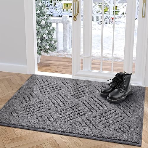 Door Mat Indoor Doormat,Front Back Door Mats Non Slip Entrance Rugs Rubber  Backing,Inside Doormats for Entryway Low-Profile, Absorbent Resist Dirt