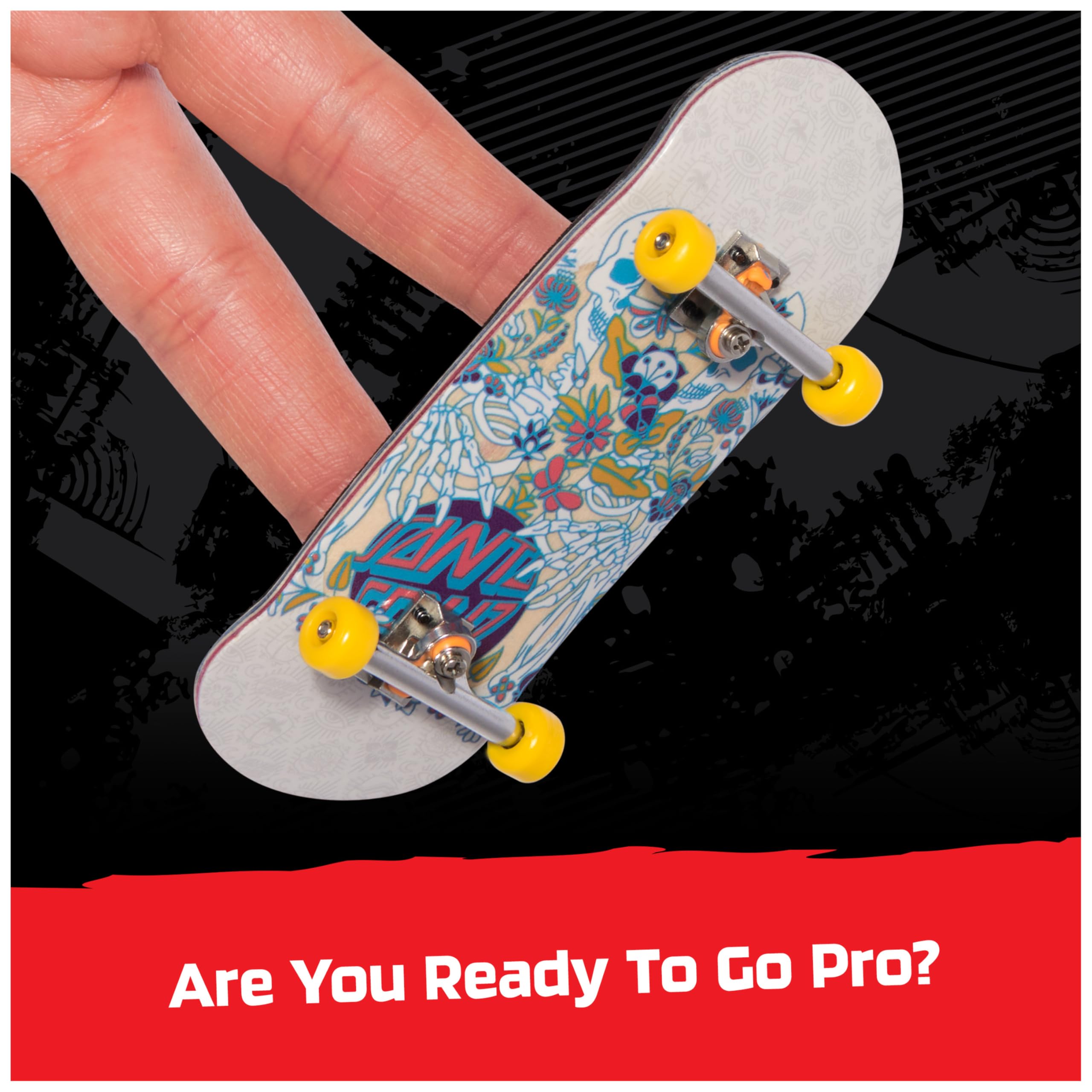 TECH DECK Santa Cruz Pro Series Finger Board with Storage Display, Built for Pros; Authentic Mini Skateboards, Kids Toys for Ages 6 and up