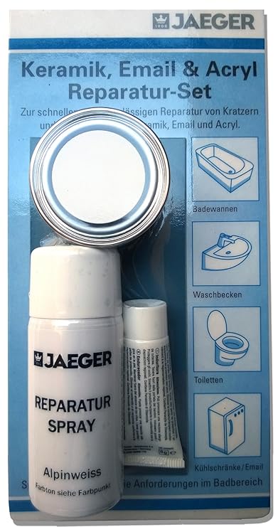 Jaeger Keramik und Emaille Reparatur Set - alpinweiß