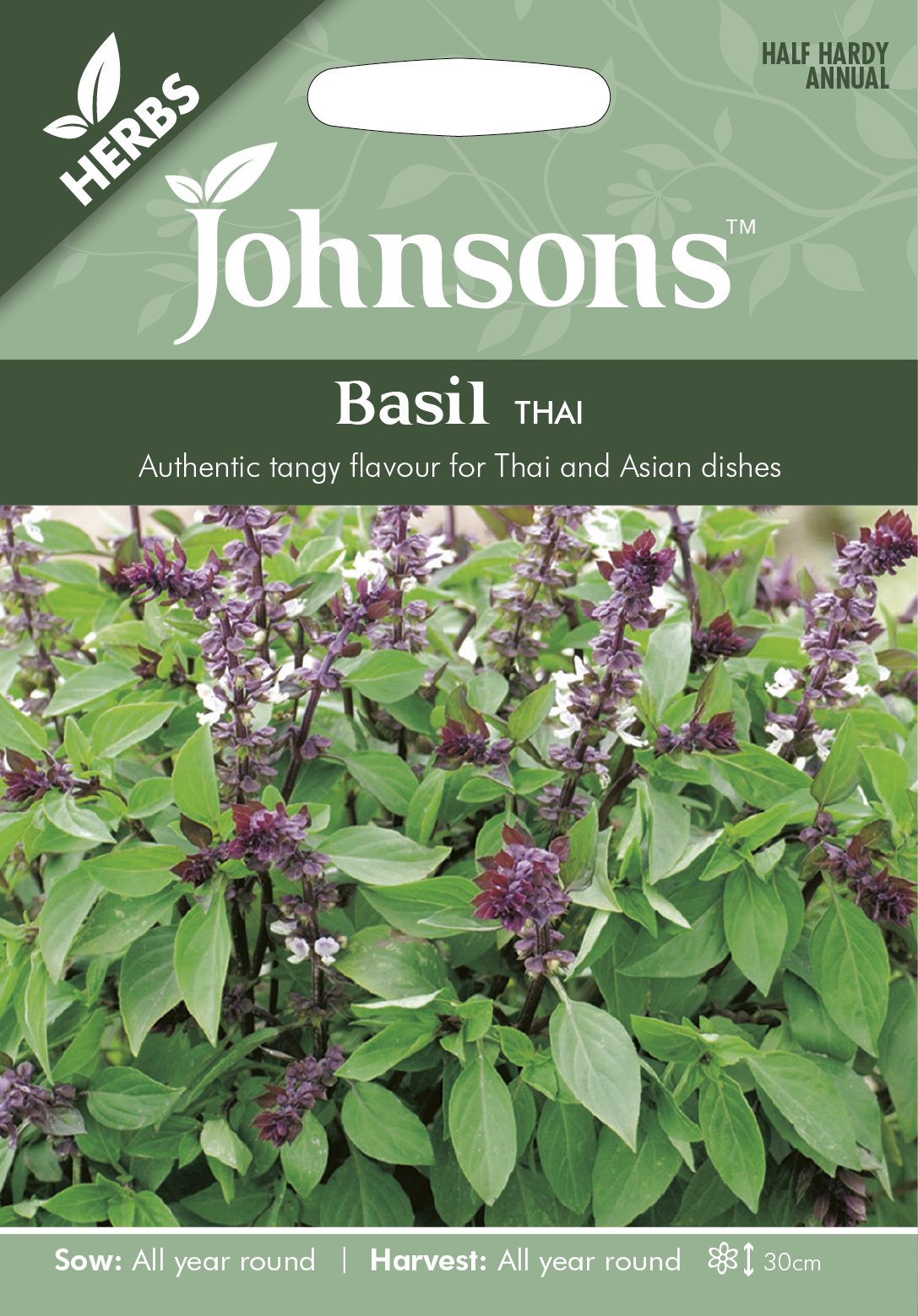 Johnsons 18702 Herb Seeds, Basil Thai, Green