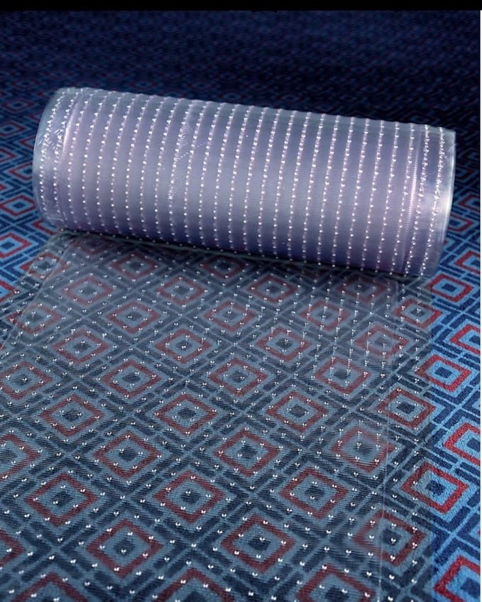 Clear Plastic Runner Rug Carpet Protector Mat Ribbed Multi
