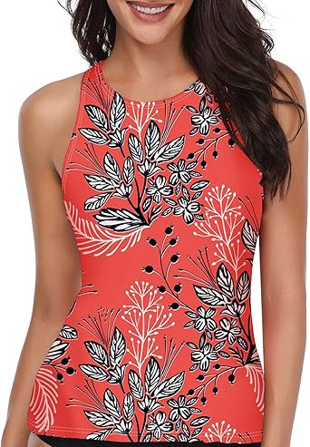 long tankini tops tummy control