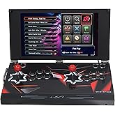 26800 Portable Foldable Tabletop Arcade Console 17.5-inch Screen 1280P Two Players Retro Gaming System, Video Game Console Support Save/Load/Pause VGA and HDMI Output (Red 9800 Retro Cube)