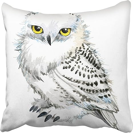 Download Watercolor Owl Square Accent Pillow Bird Nursery And Home Decor Decorative Pillows Home Living Vadel Com