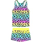 Belovecol Girls Swimsuits Two Piece Tankini Bathing Suits Boyshort Summer Beach Rash Guard Swimwear for 4-15T