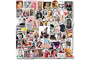 POTOTA 100 Pcs Horror Stickers,Horror Gifts,Horror Movie Stickers,Horror Decor,Scary Movie Gifts,Spooky Gifts,Supernatural Halloween Stickers