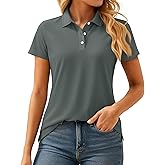 MAGCOMSEN Women's Polos Golf Shirts Short Sleeve UPF 50+ Collared Shirt Quick Dry Tennis Work Athletic Tops