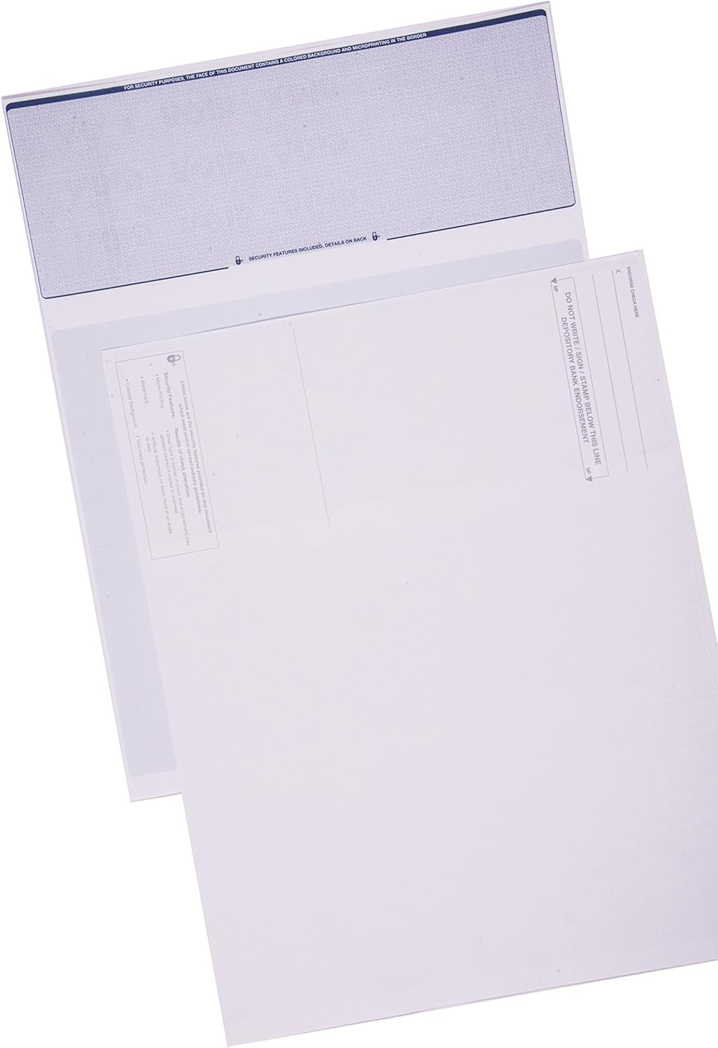 Check O Matic Computer Check Paper – Pack of 100 Blank Stock Payroll Sheets with Check on Top and Stub on Bottom – Security Features & Laser Printer Compatible for Home and Business – Blue Diamond : Office Products