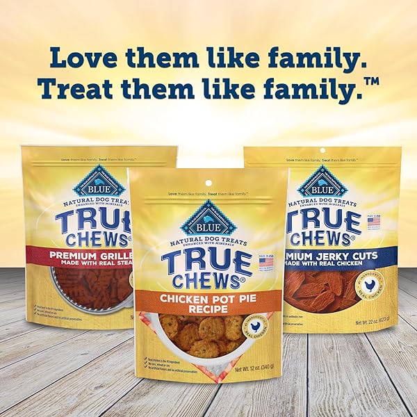 BLUE BUFFALO TRUE CHEWS DOG TREATS MADE IN THE USA WITH NATURAL INGREDIENTS CHICKEN POT PIE