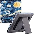 BOZHUORUI Stand Case for 7" Onyx Boox Go 7 Series (2024/2025 Released) & Boox Page e-Reader - Premium PU Leather Sleeve Cover with Two Hand Straps/Auto Sleep/Wake (Starry Sky)