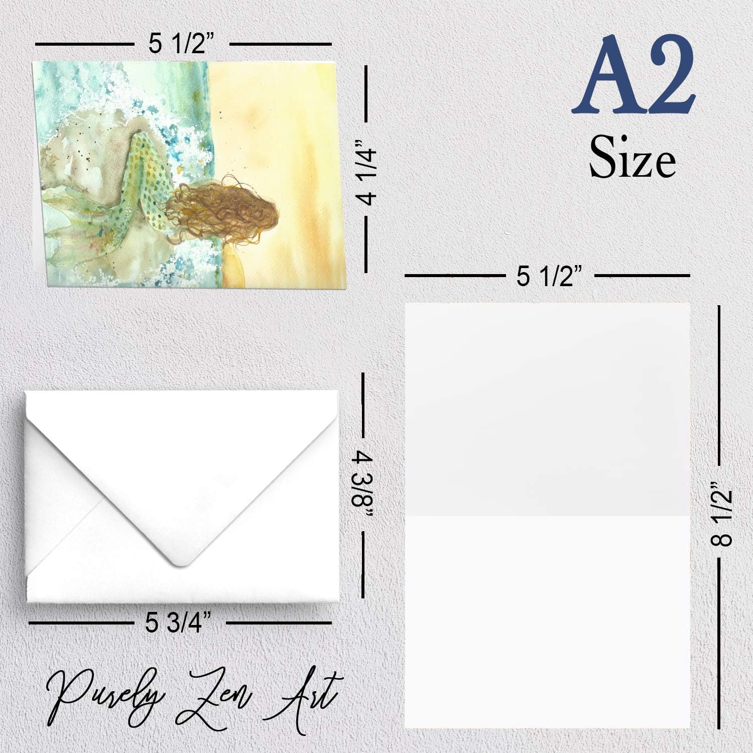 Blank Note Card 5 5 X 4 Life Is Short Vintage Retro Mermaid Bubbles Make Art First Sea Senorita Studios Paper Stationery Deshpandefoundationindia Org