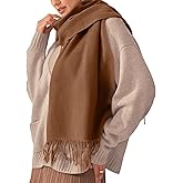 KVSS 100% Pure Cashmere Woven Scarf for Women Soft Winter Wraps Fringed Edges | Luxury Cashmere from inner Mongolia