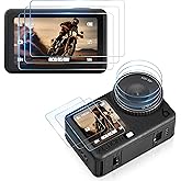 Lens + Dual Screen Protector for DJI Osmo Action 6 Accessories(3+3+3 Pack), 9H Hardness Tempered Glass Protector Full Protect