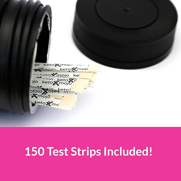 150 KETONE TEST STRIPS WITH FREE KETO GUIDE EBOOK & FREE APP. URINE TEST FOR KETOSIS ON KETOGENIC & LOW-CARB DIETS. EXTRA-LONG STRIPS.