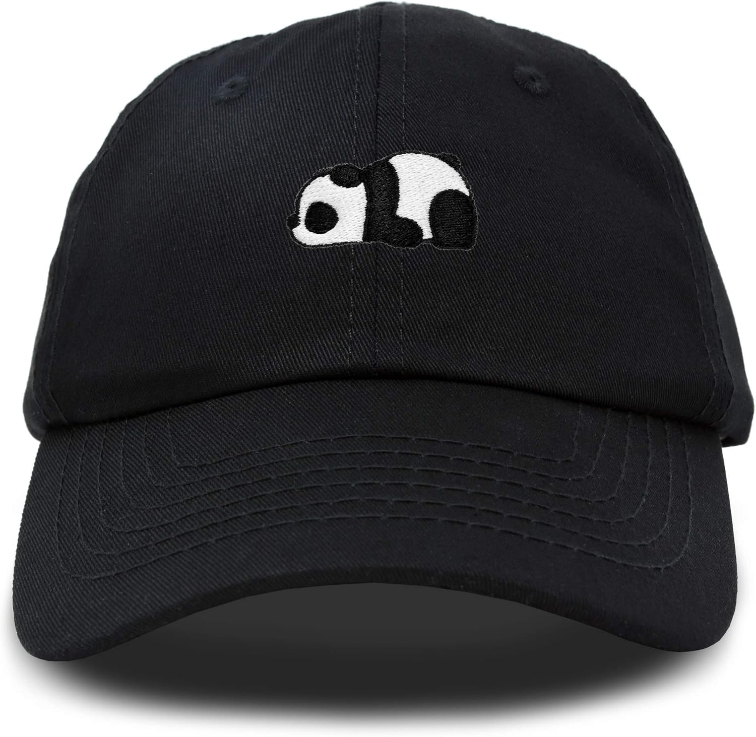 DALIX Cute Baby Panda Womens Dad Hat Baseball Cap Embroidered in Black: Clothing