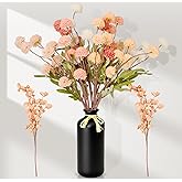 ZMTECH Premium Fake Chrysanthemum & Eucalyptus Silk Flower Bouquet–12 Pink Mixed Stems, Realistic & Durable Artificial Flowers for Wedding Centerpieces,Party & Home Decor, No Vase Included