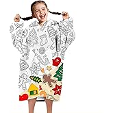 Nobleer Wearable Blanket Hoodie for Kids, Coloring Teen Hoodie Blanket