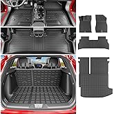 powoq Floor Mat Compatible with 2024-2026 Chevy Trax Trunk Mat with Backrest Mat TPE Floor Liner Replacement for 2024 2025 2026 Chevy Trax Accessories (Trunk Mat with Backrest Mat+Floor Mat)