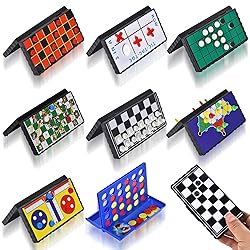 COLORGO 8-in-1 Mini Magnetic Chess Game Set with