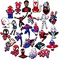 Zanerolan 25 40PCS Superhero Shoe Decoration Charms for Clog, Cartoon Hero Charms Accessories