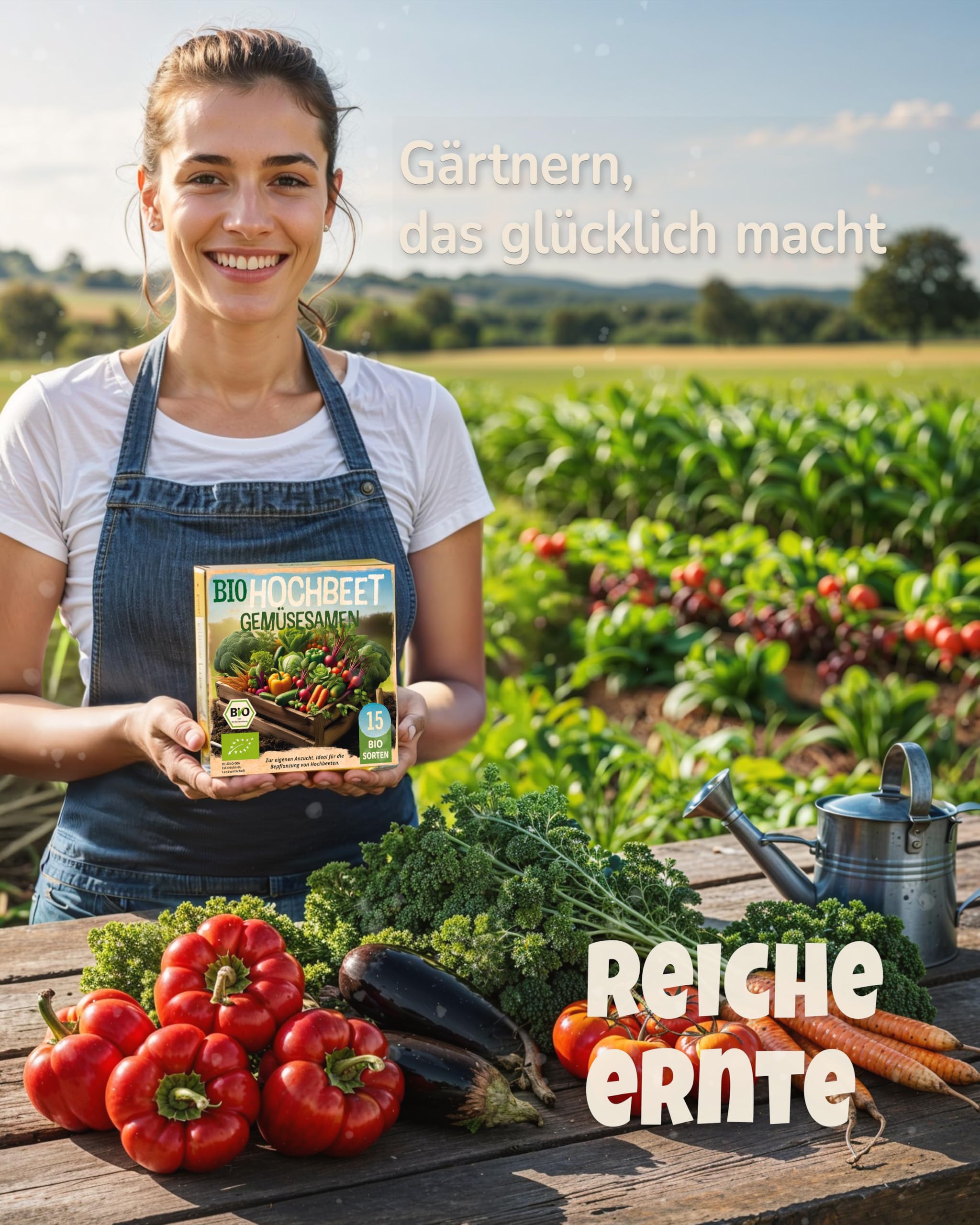 Bio Hochbeet Gemüsesamen Set, 15 Sorten, Samenfest und Keimstark, mit Aussaatkalender und Ebook 5