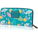 Loungefly Disney Stitch Tropical Print Wallet - Accordion Style & Zip Around