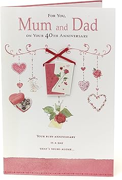 ruby wedding gifts mum and dad