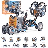 Solar Robot Building Kit, 12-in-1 STEM Robotic Toys for Kids Age 8-12 | Solar or Battery Powered, Gifts for 8+ years old Boys and Girls, 190 Pieces DIY Educational Science Toys