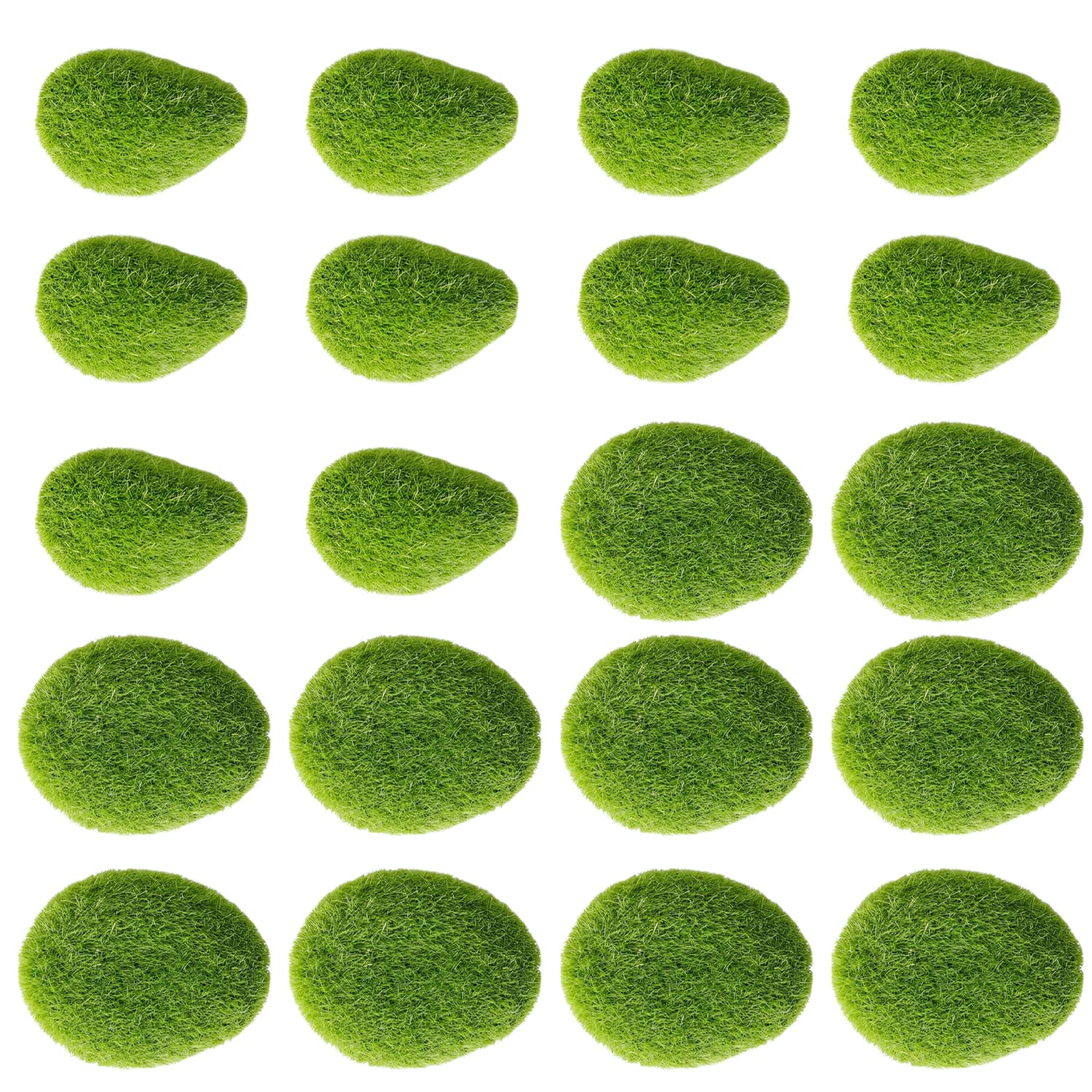 20 Pcs Artificial Moss Balls Fake Moss Stones Green Moss Balls for Fairy Gardens, Flower Arrangements, Floral Arrangements, Crafts