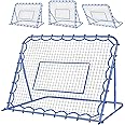 Winthai 4.8x3.7FT Soccer Rebounder Net, Quick-Switch Angle Soccer Training for Control, Passing Practice, Easy Setup Rebounder Gifts Aids & Equipment for Kids,Teens & Adults