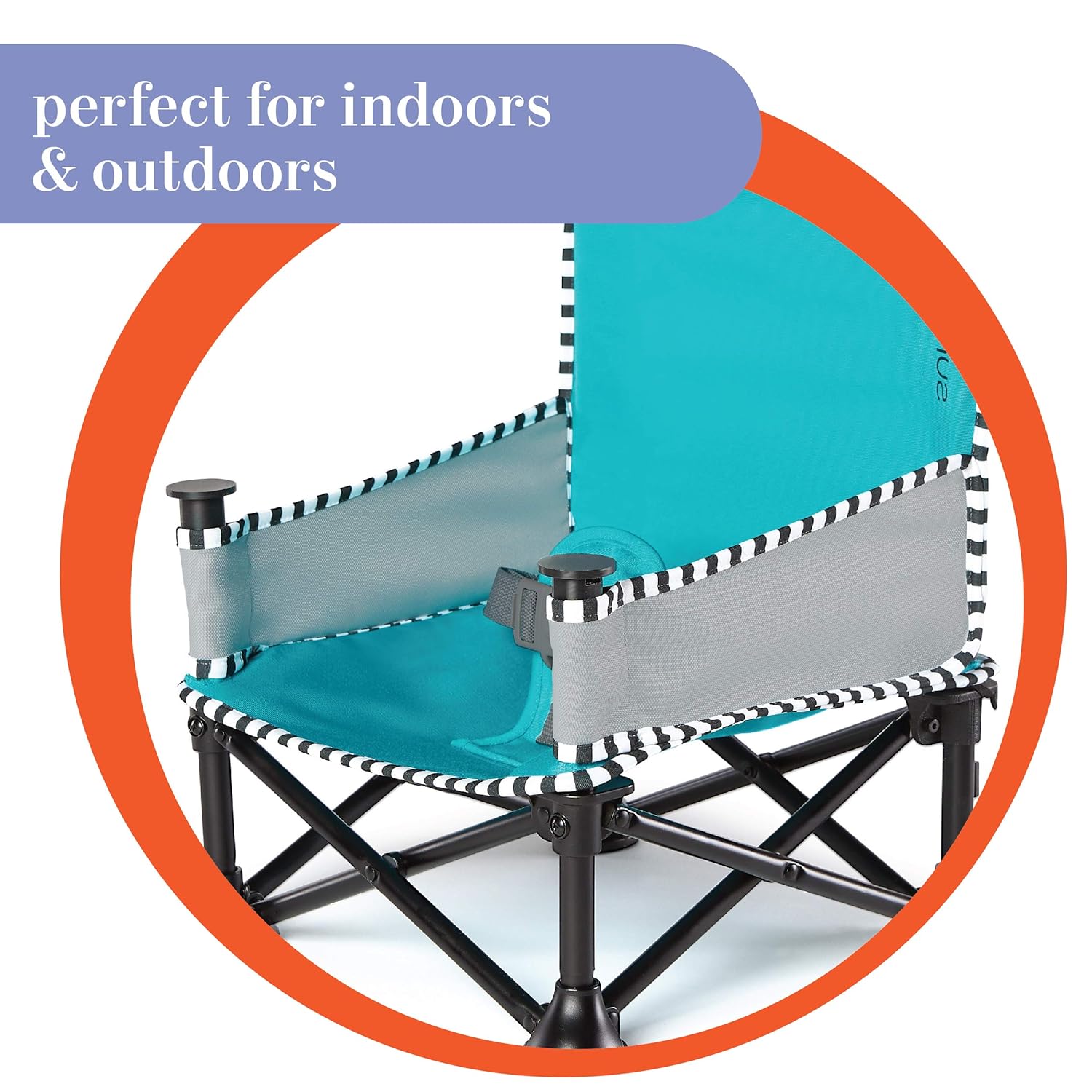 Summer Pop ‘n Sit SE Booster Chair, Sweet Life Edition, Aqua Sugar Color – Booster Seat for Indoor/Outdoor Use – Fast, Easy and Compact Fold : Baby