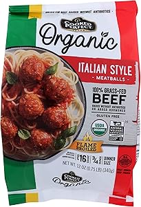 Cooked Perfect Organic Italian Beef Meatballs, 12 Oz