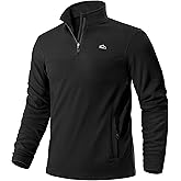 Pudolla Men's Quarter Zip Pullover with 2 Pockets Fleece Warm Soft Golf Sweatshirts for Athletic Workout Running