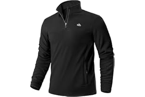 Pudolla Men's Quarter Zip Pullover with 2 Pockets Fleece Warm Soft Golf Sweatshirts for Athletic Workout Running