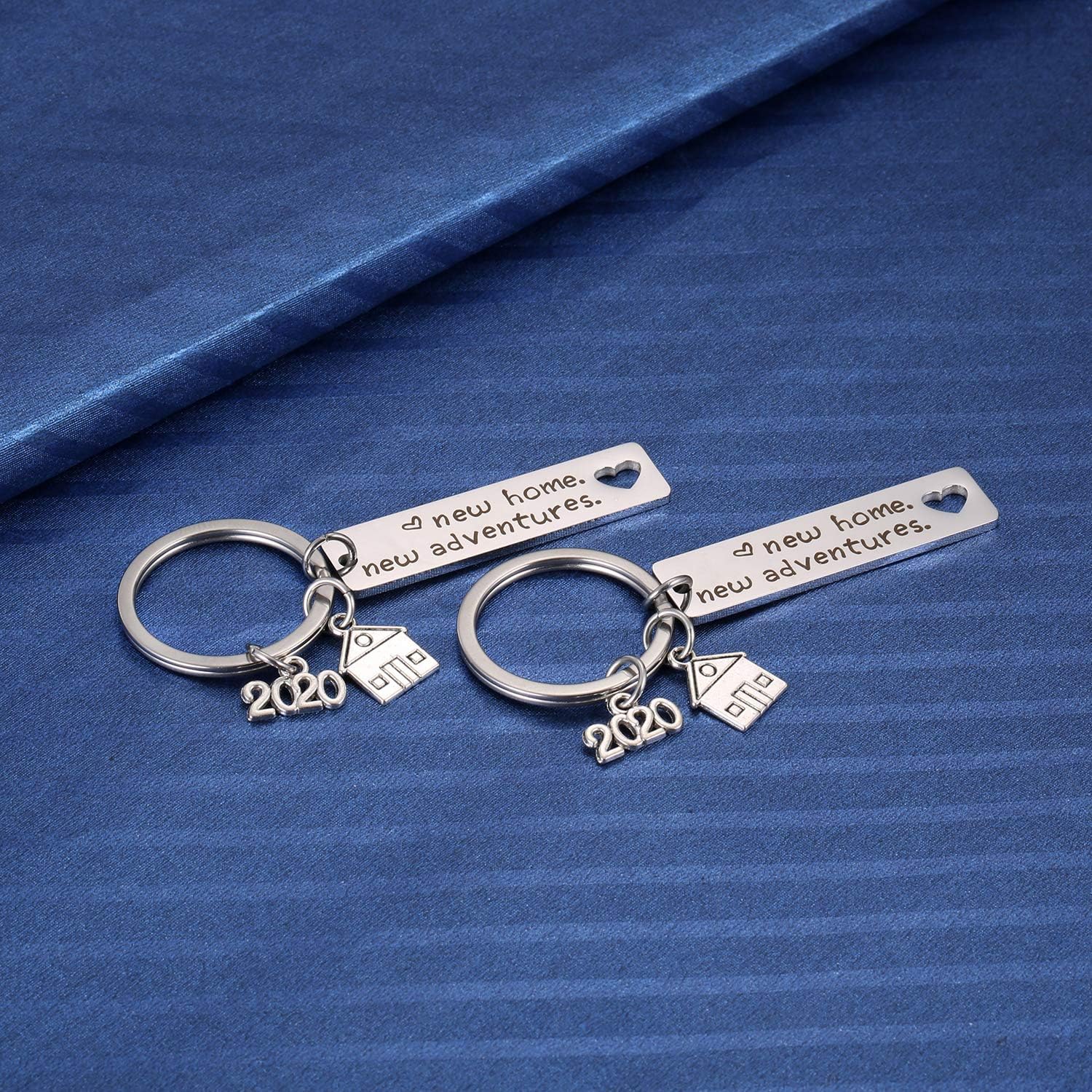2PCs New Home Keychain 2020 Housewarming Gift for New Homeowner House Keyring Moving in Key Chain New Home Owners Jewelry from Real Estate Agent at  Men’s Clothing store