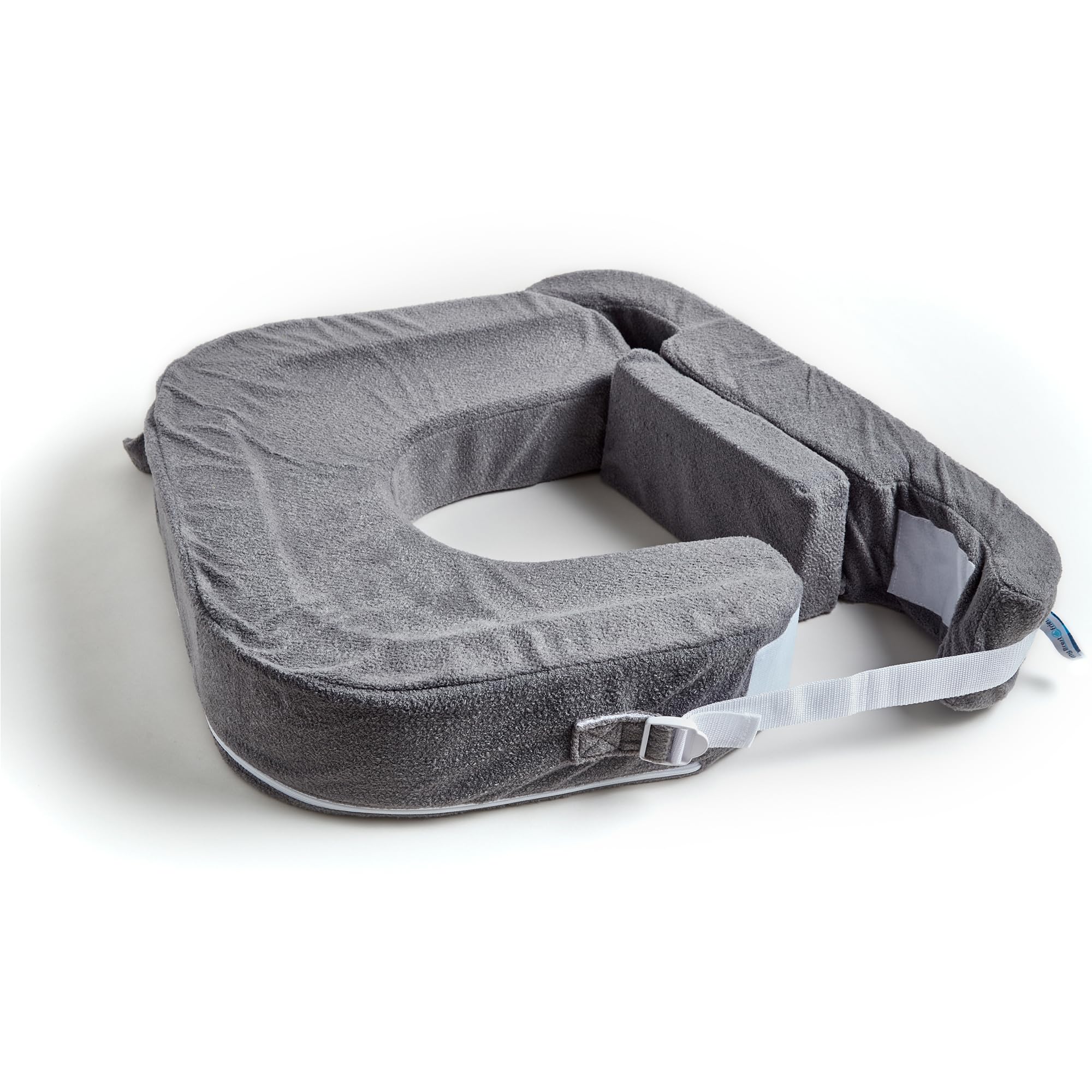 My Brest Friend Twin Nursing Pillow - Enhanced Comfort with Slipcover - Ultimate Ergonomic Support for Breastfeeding- Adjustable Strap and Silent Release Buckle with Handy Side Pocket, Evening Grey