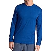 Gaiam Mens Intent Long Sleeve Crewneck Top, Standard Fit, Stretch Midweight Material