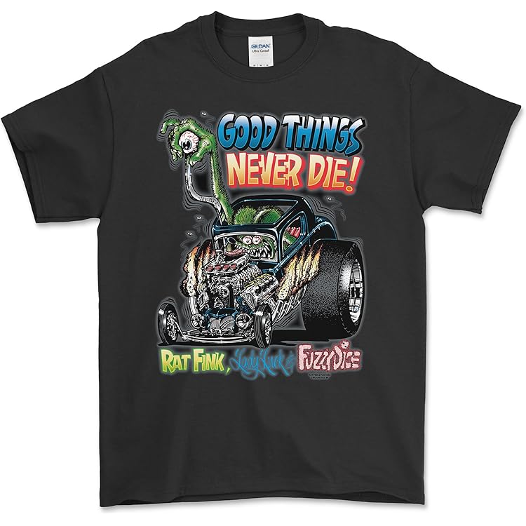 SANTIN Mens Lowbrow T-Shirts CP Weirdo Hotrod Kustom Kulture Rat Fink Rockabilly Black S 120274798 - Foto 4