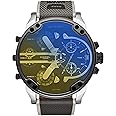 Diesel Mr. Daddy 2.0 Men's Watch with Oversized Chronograph Watch Dial and Stainless Steel, Silicone or Leather Band