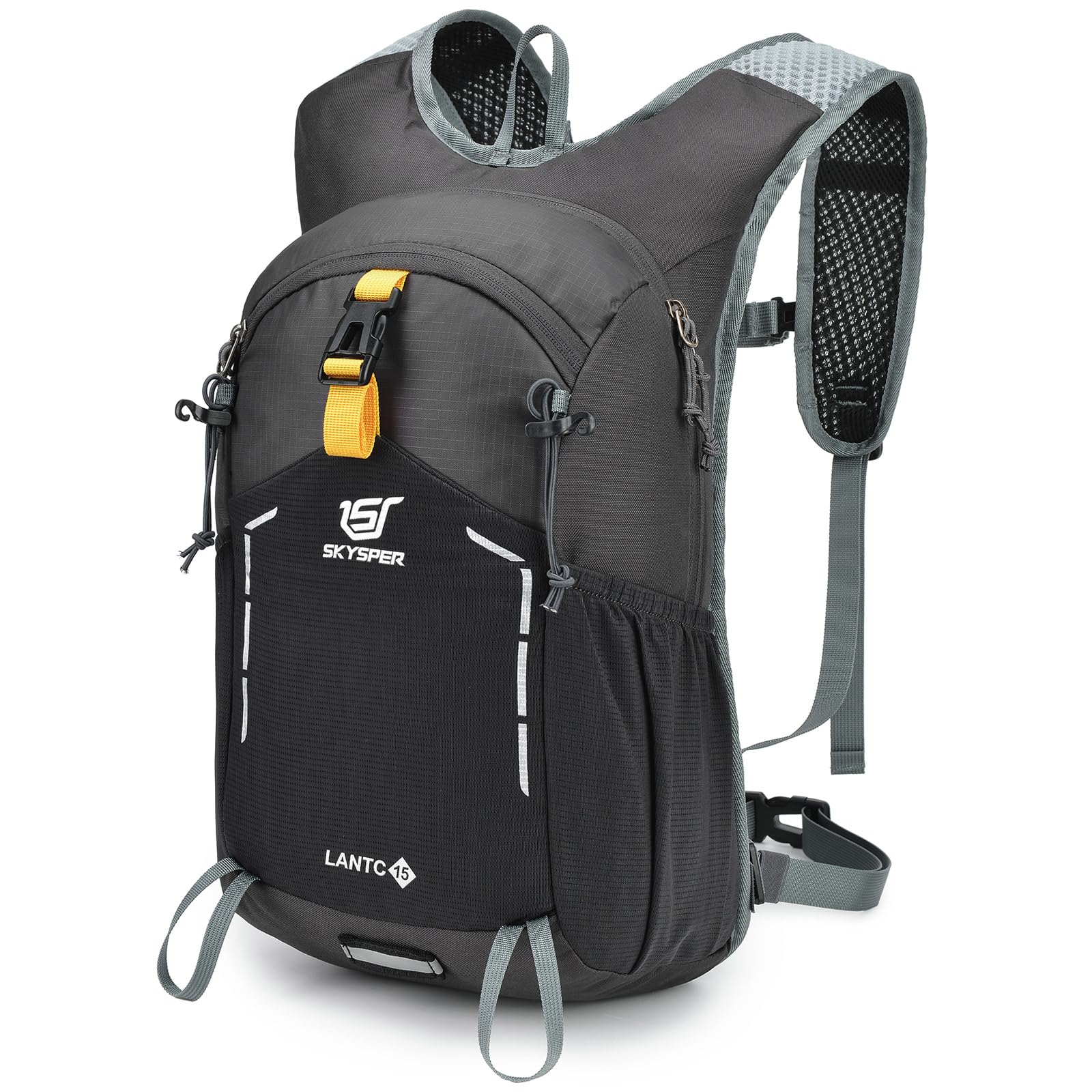 SKYSPER Small Hiking Backpack - 15L Travel Rucksack Lightweight Daypack with Chest & Waist Strap Water Resistant Walking Backpack for Women Men