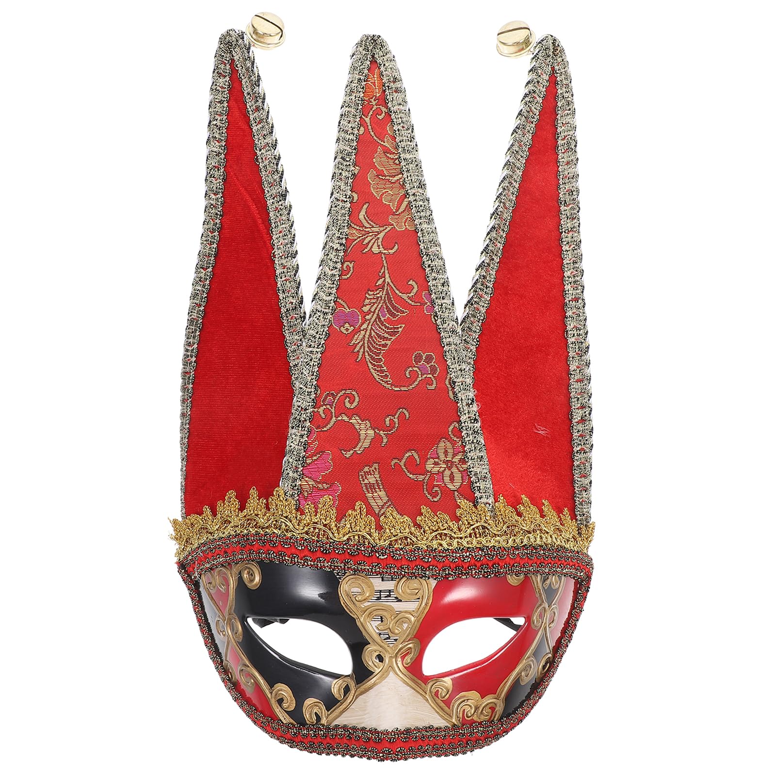 Masquerade Masks Halloween Cosplay Masks Venetian Half Face Mask Vintage Mask Carnival Costume Mask Masquerade Fancy Ball Dress Up Mask(Red),20 x 16.5 x 0.2cm