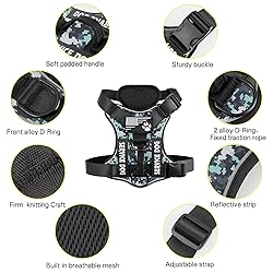 Demigreat Service Dog Harness, Reflective Dog Vest