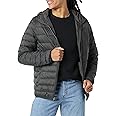 Amazon Essentials Men's Lightweight Water-Resistant Packable Hooded Puffer Jacket