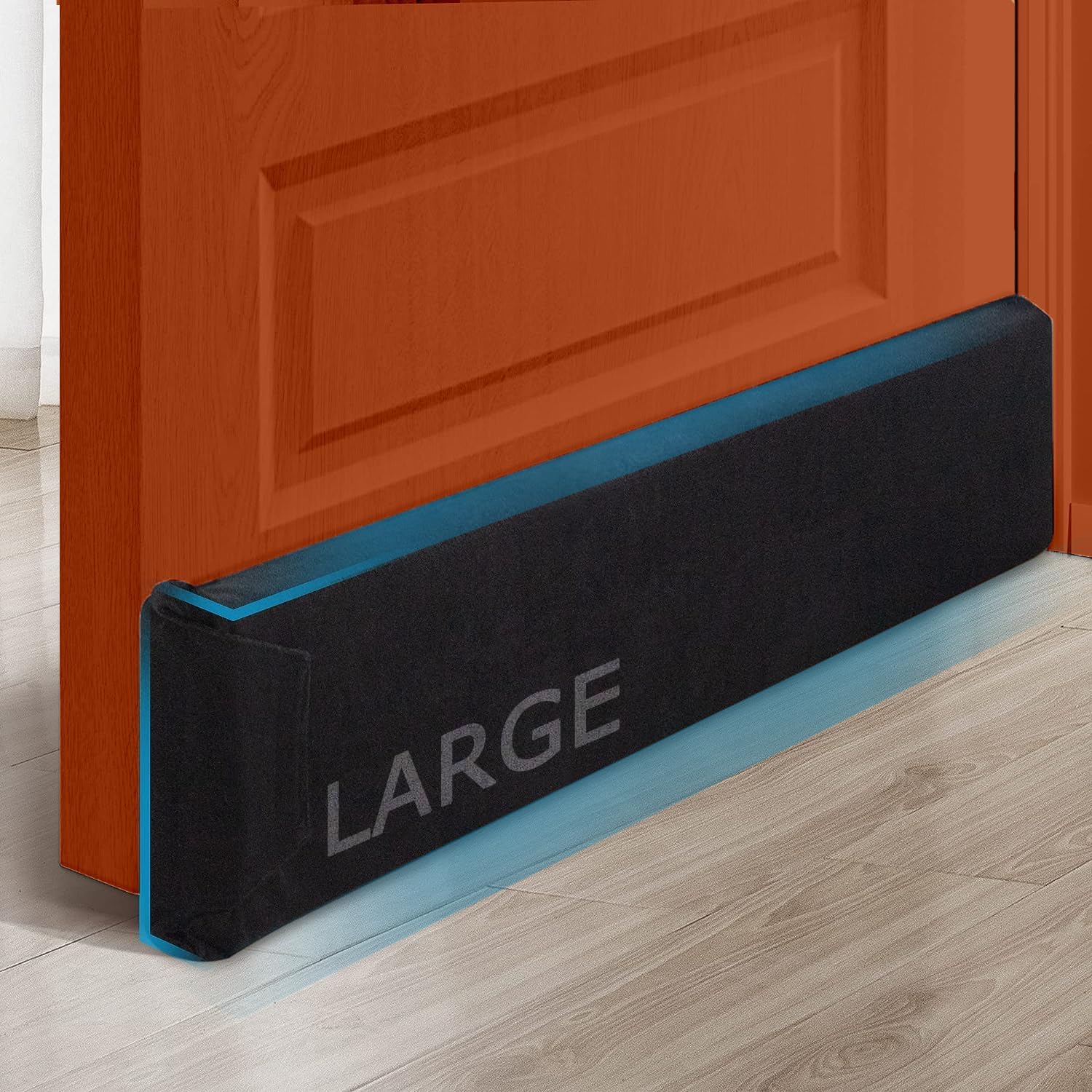 Draft Stoppers - HomeProtect Single Side Door Draft Stopper 36 Inch Huge Door Draft Blocker Reduce Air, Light, Odor, Dust, and Certain Noise, Saving Energy, Draft Guard Fit for Interior/Exterior of 2 Inch Door Gaps